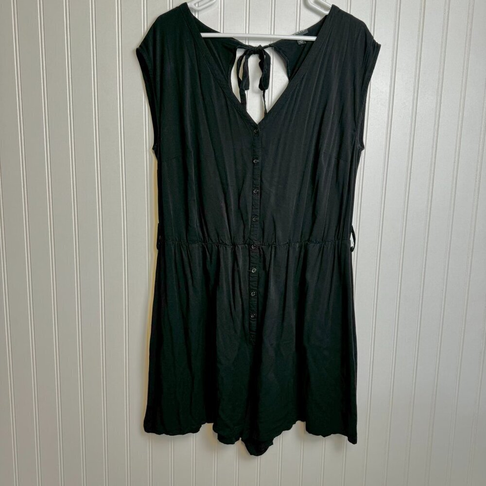 Torrid Black Button-Front Jumpsuit